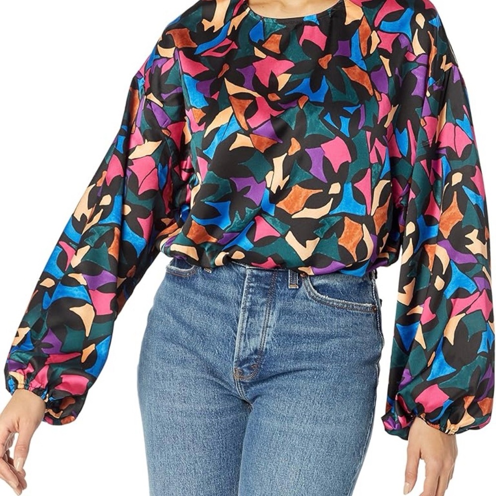 Show Me Your MuMu Good Times Top Mosaic Magic Satin